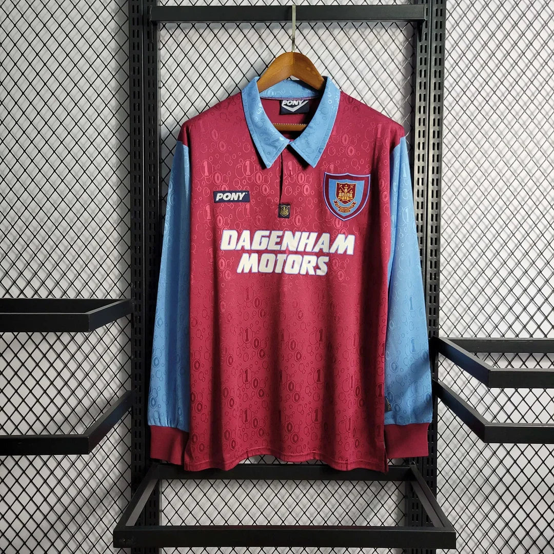 West Ham United 1995/97 Retro Home Long Sleeve Jersey