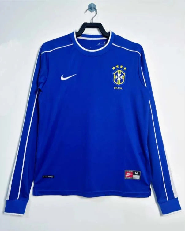Brazil 1998 Retro Away Long Sleeve Jersey