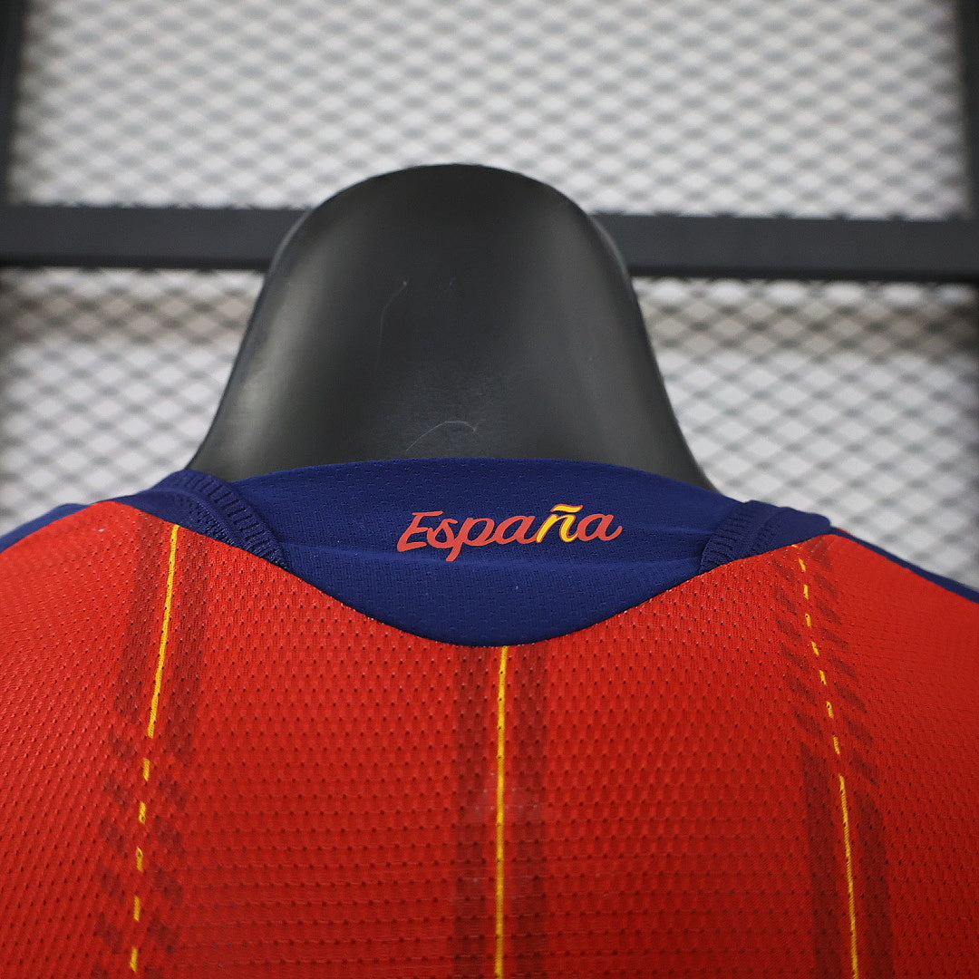 Spain World Cup 2026 Two Star Home Long Sleeve Jersey Player Version