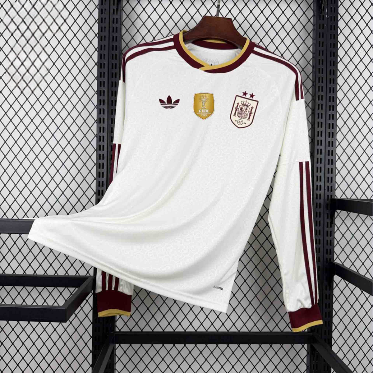 Spain World Cup 2026 Two Star Away Long Sleeve Jersey Fan Version