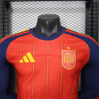 Spain World Cup 2026 Home Long Sleeve Jersey Player Version