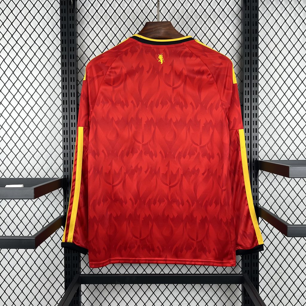 Belgium World Cup 2026 Home Long Sleeve Jersey Fan Version