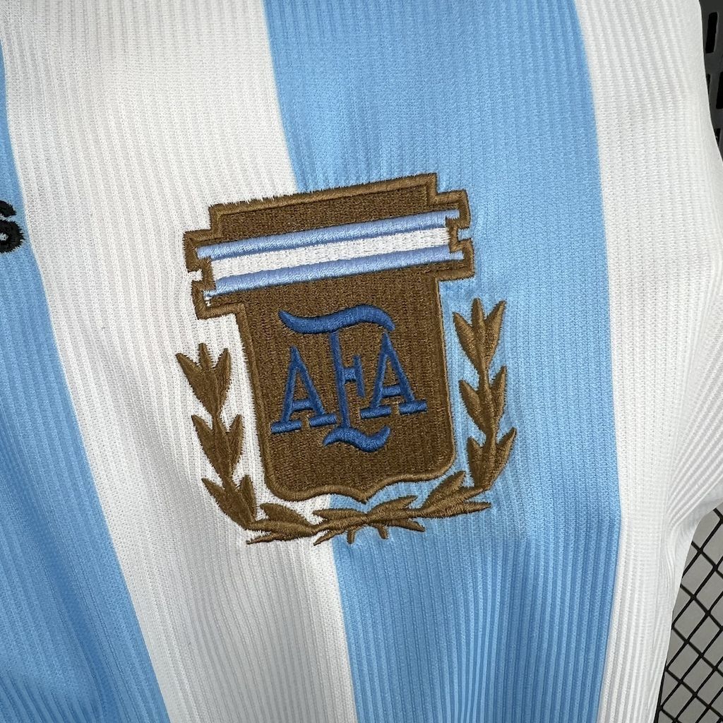 Argentina 1998 Retro Home Long Sleeve Jersey