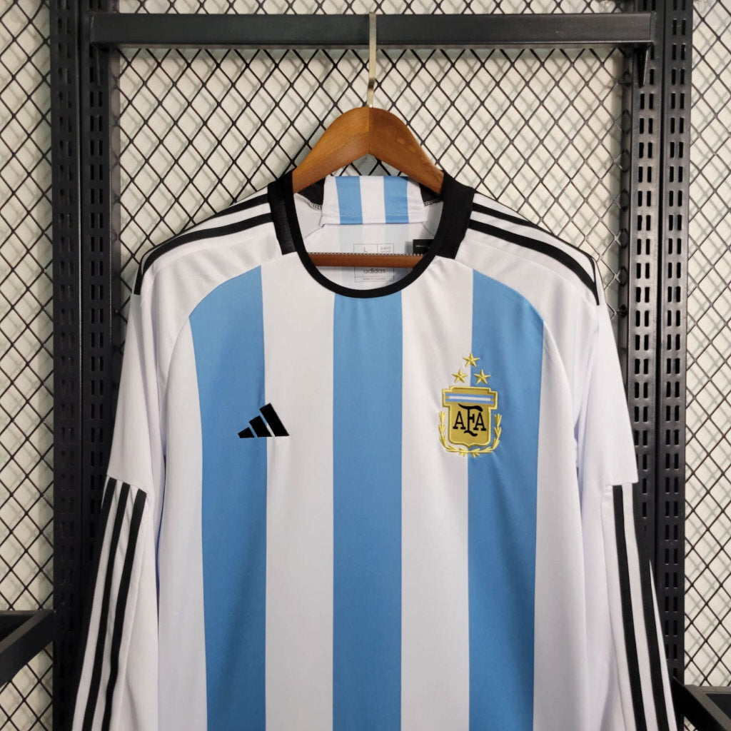Argentina 2022 Retro Home Long Sleeve Jersey