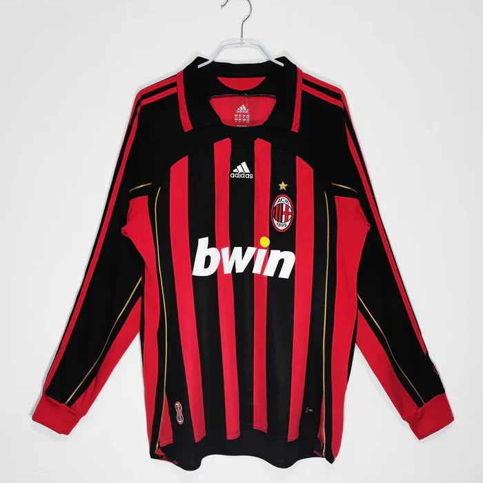 AC Milan 2007/08 Retro Home Long Sleeve Jersey