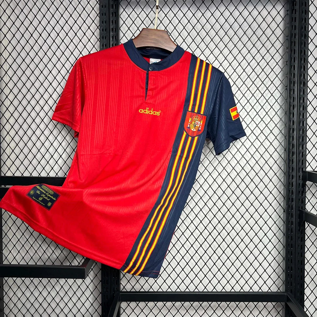 Spain 1996 Retro Home Jersey