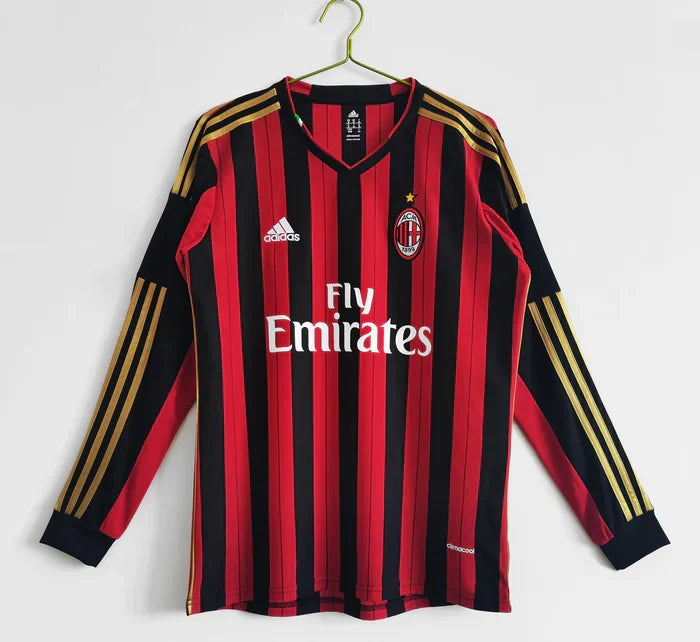 AC Milan 2013/14 Retro Home Long Sleeve Jersey