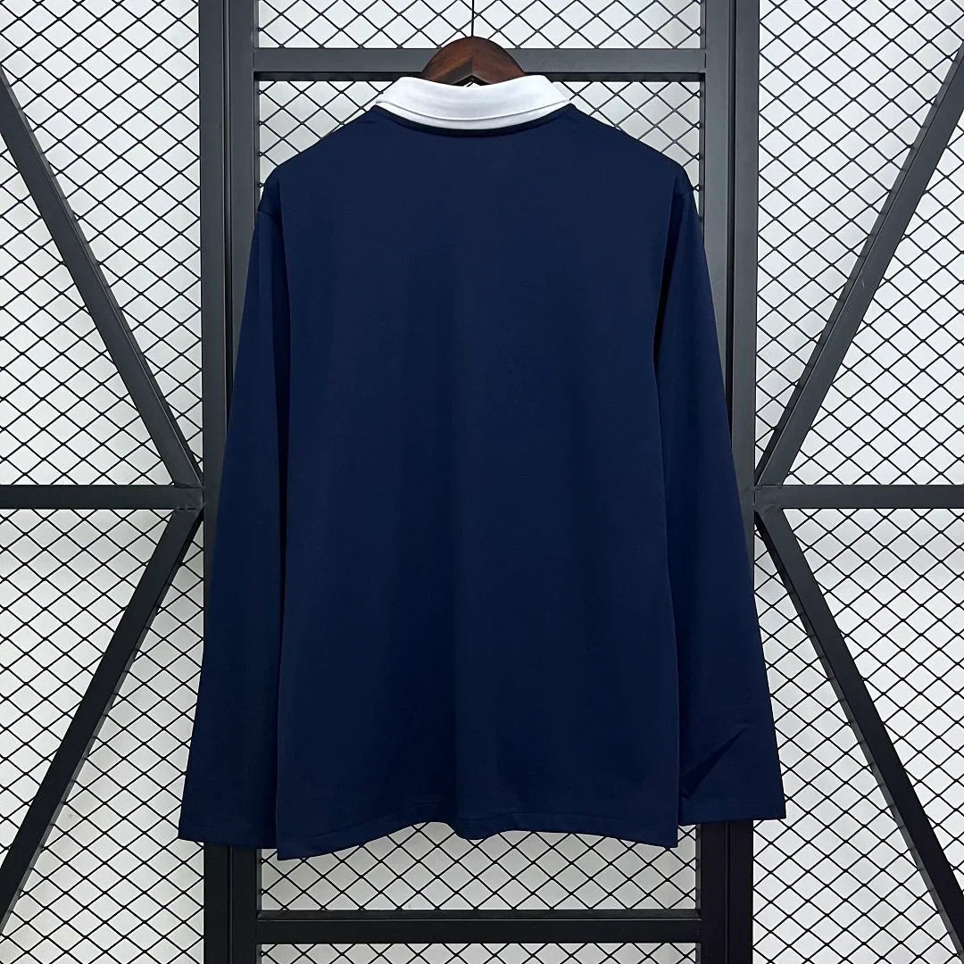 France 2014 Retro Home Long Sleeve Jersey