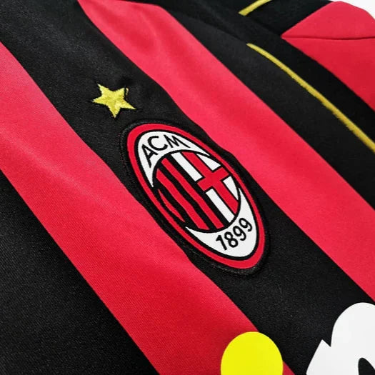 AC Milan 2007/08 Retro Home Long Sleeve Jersey