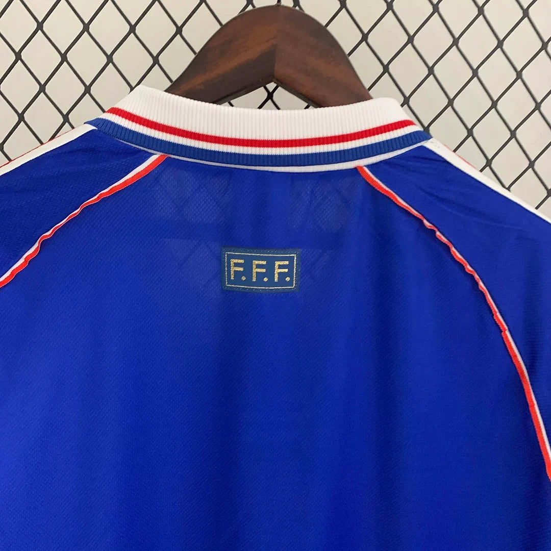 France 1998 Retro Home Long Sleeve Jersey