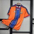 Barcelona 1997/98 Retro Orange & Blue Away Jersey