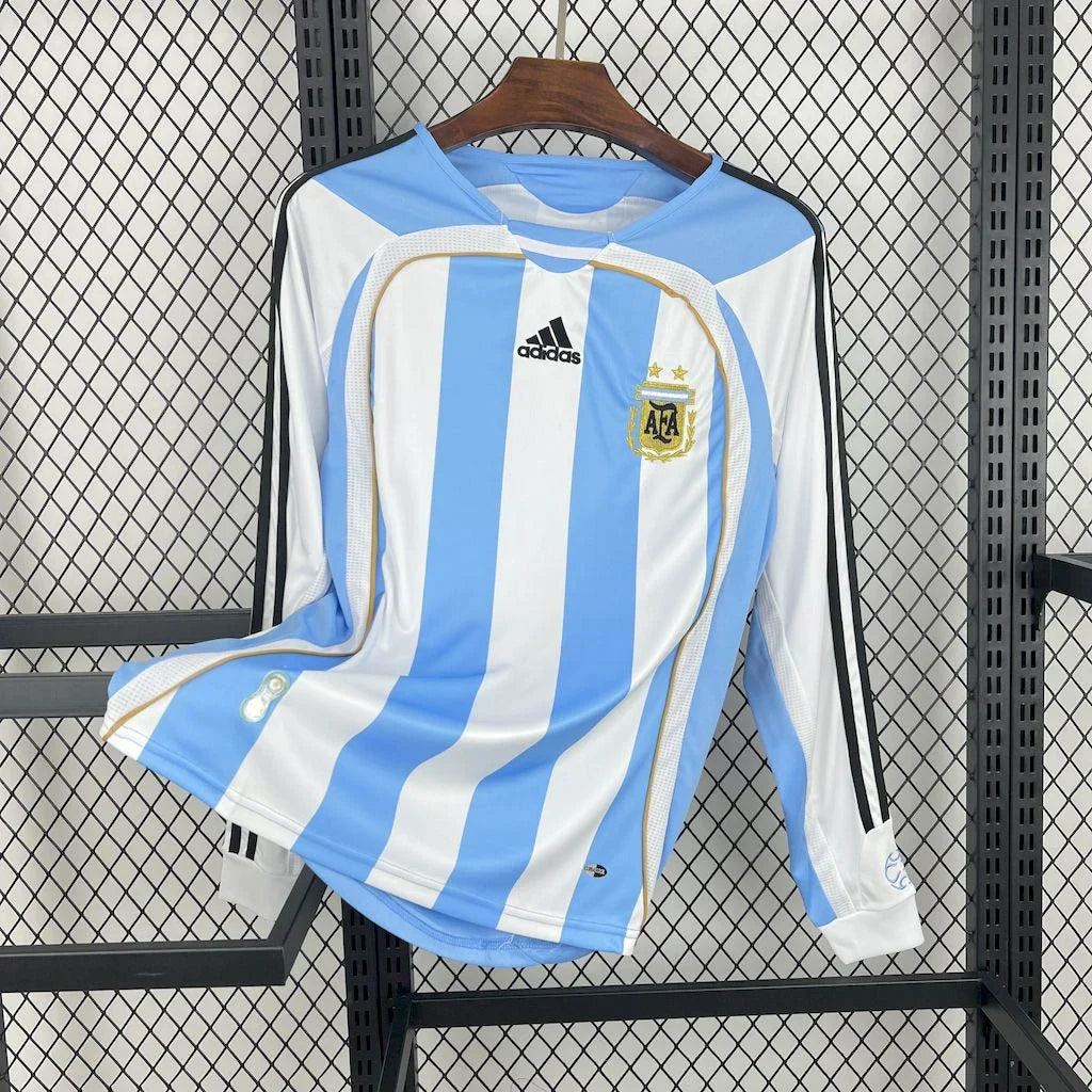 Argentina 2006 Retro Home Long Sleeve Jersey
