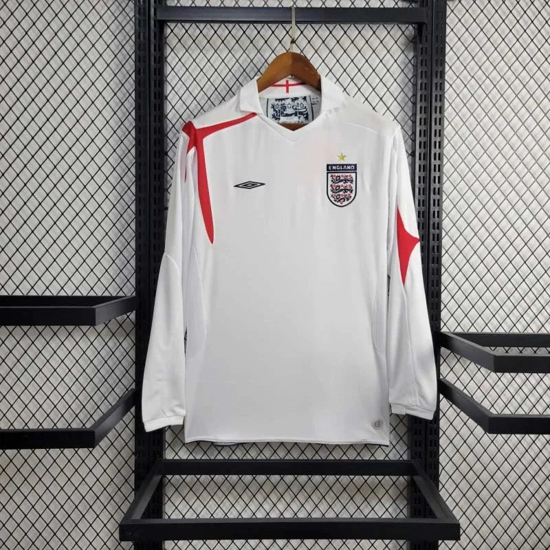 England 2006 Retro Home Long Sleeve Jersey