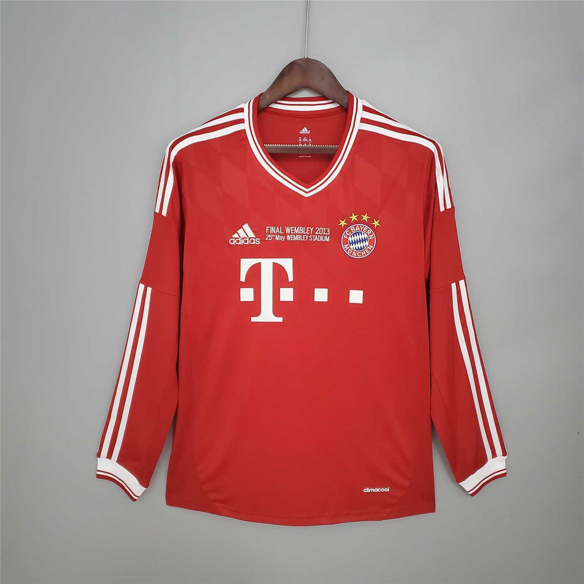 Bayern Munich 2013/14 Retro Champions League Home Long Sleeve Jersey