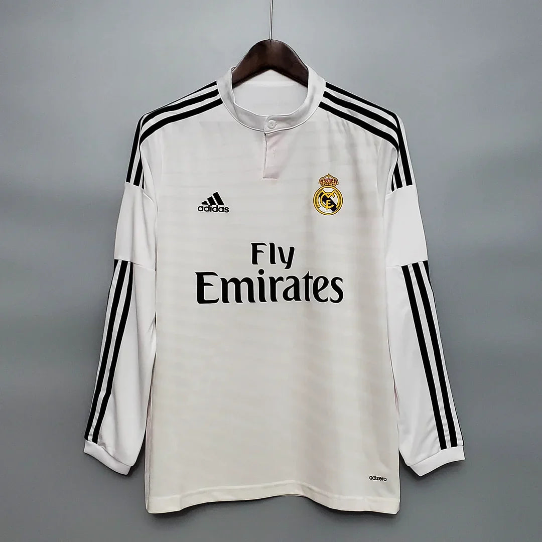 Real Madrid 2014/15 Retro Home Long Sleeve Jersey