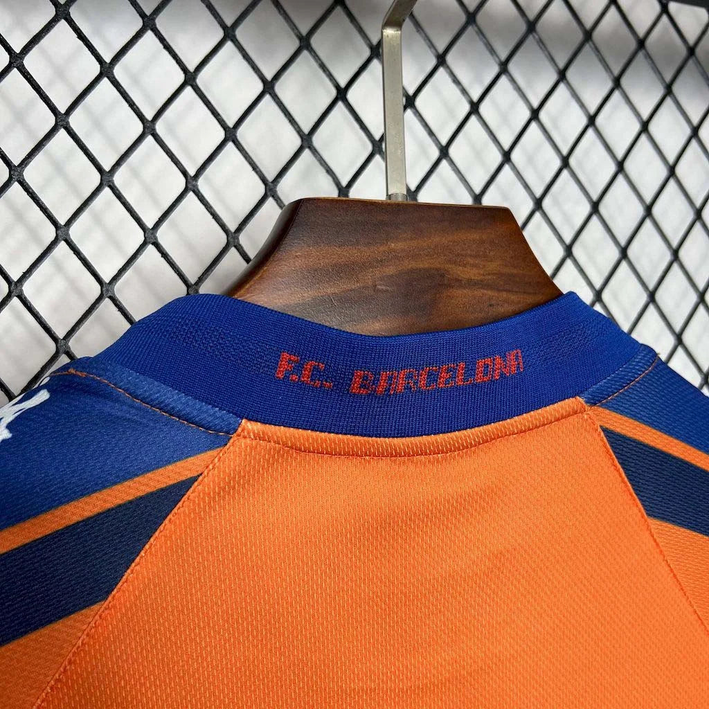 Barcelona 1997/98 Retro Orange & Blue Away Jersey