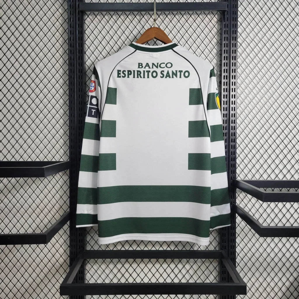 Sporting Lisbon 2001/03 Retro Home Long Sleeve Jersey
