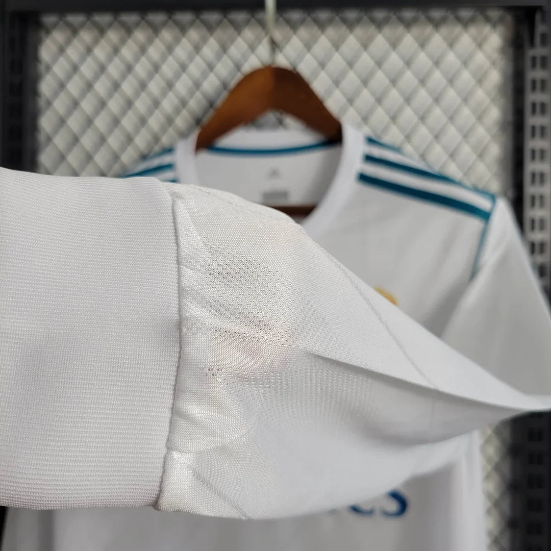 Real Madrid 2017/18 Retro Home Long Sleeve Jersey