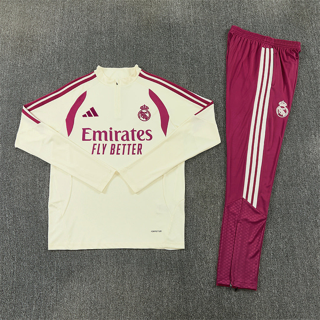 Real Madrid Beige & Pink Tracksuit 2026/27