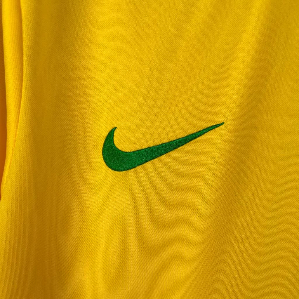 Brazil 1998 Retro Home Long Sleeve Jersey