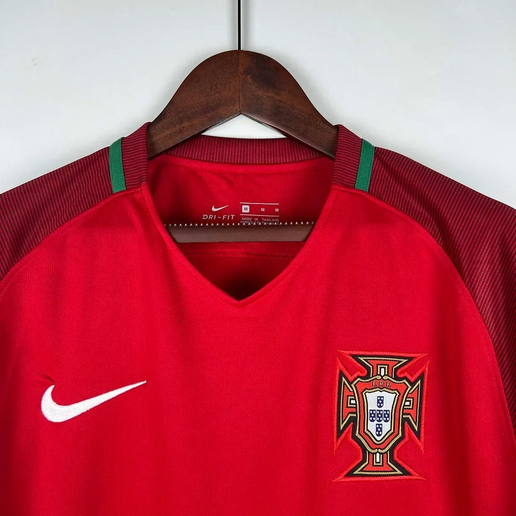 Portugal 2016 Retro Home Long Sleeve Jersey