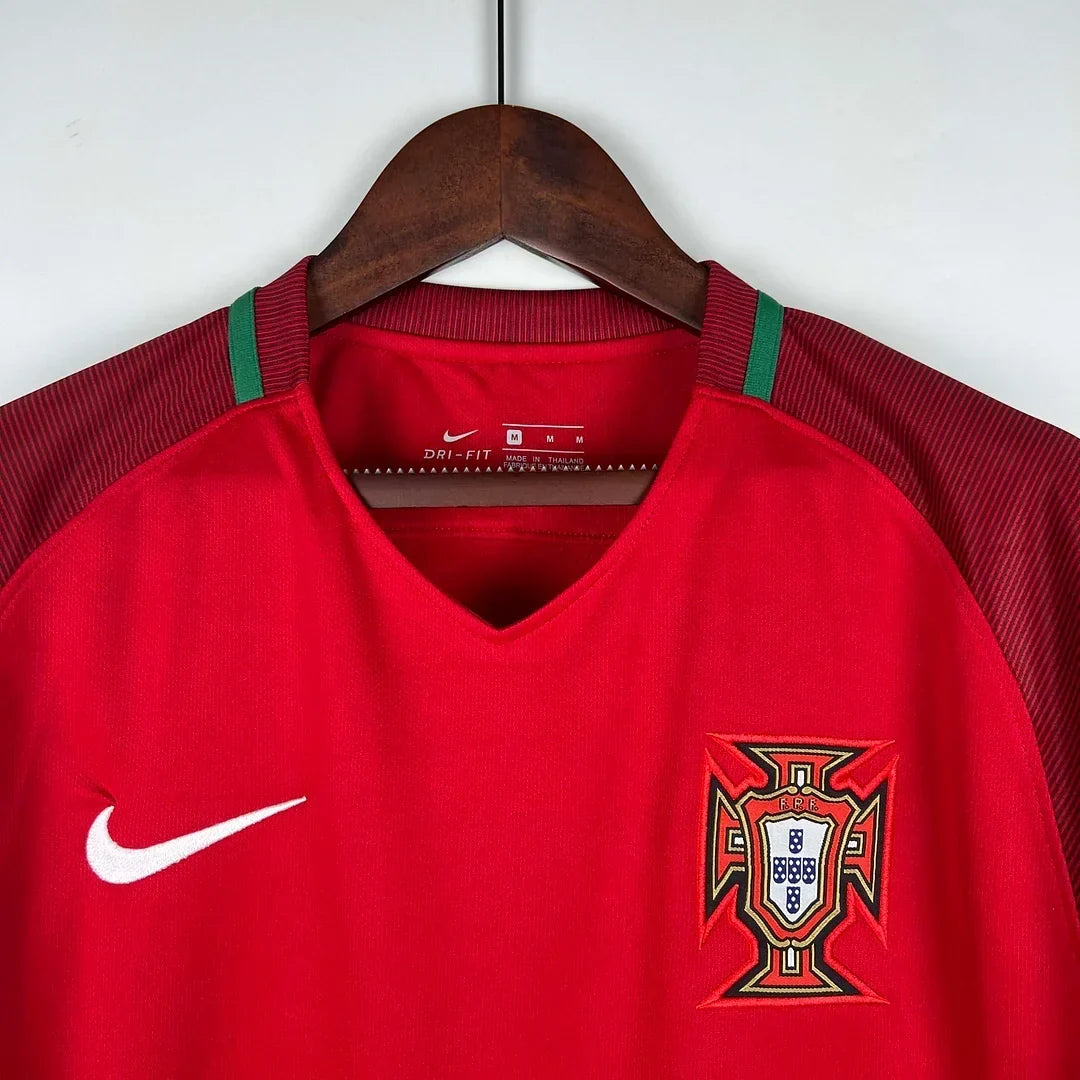 Portugal 2016 Retro Home Long Sleeve Jersey
