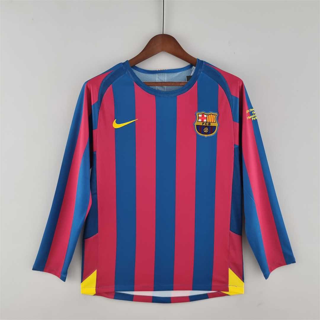 Barcelona 2005/06 Retro Home Long Sleeve Jersey