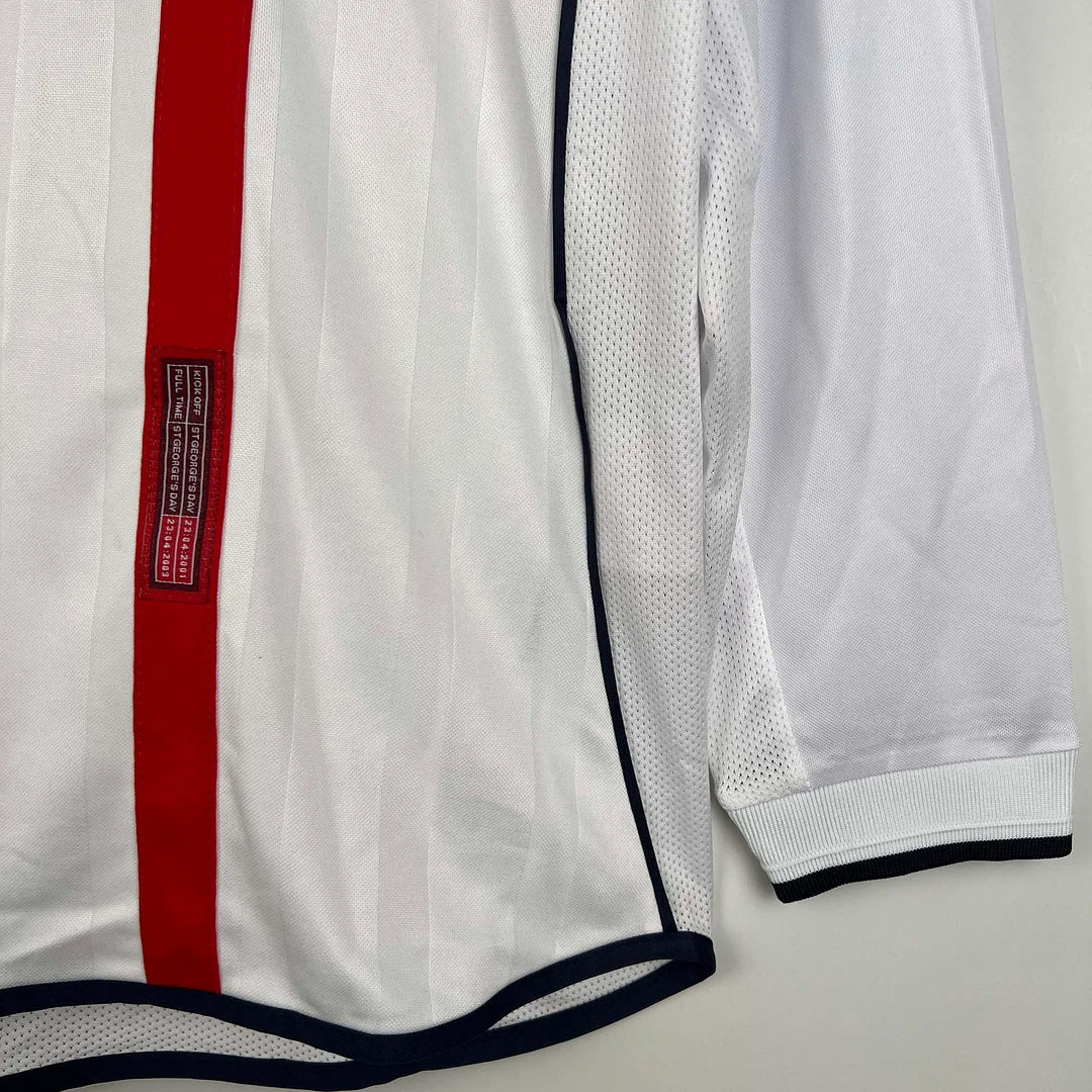 England 2002 Retro Home Long Sleeve Jersey