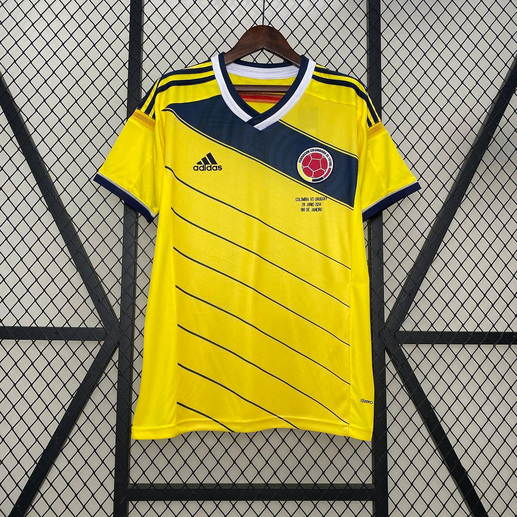 Colombia 2014 Retro Home Jersey