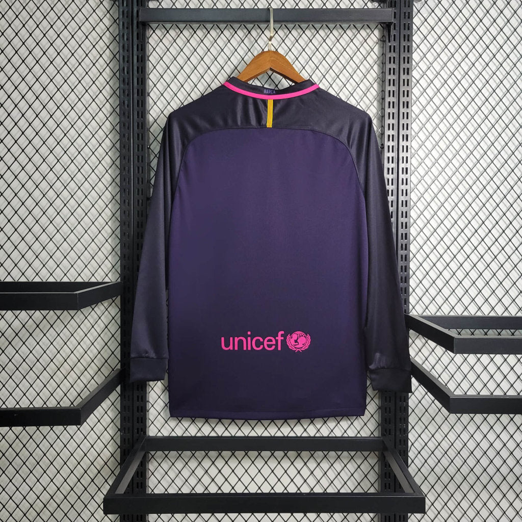 Barcelona 2016/17 Retro Away Long Sleeve Jersey