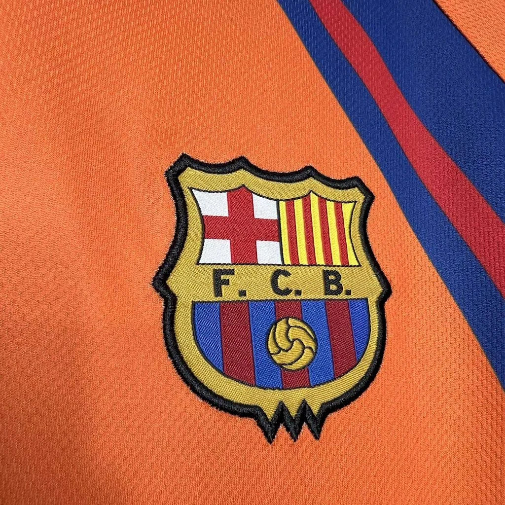 Barcelona 1997/98 Retro Orange Away Jersey