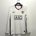 Manchester United 2008/09 Retro White Away Long Sleeve Jersey