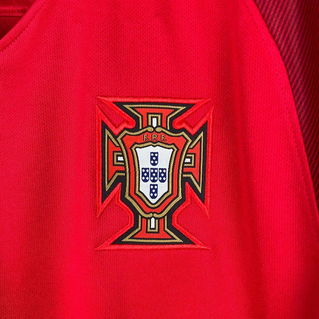 Portugal 2016 Retro Home Long Sleeve Jersey