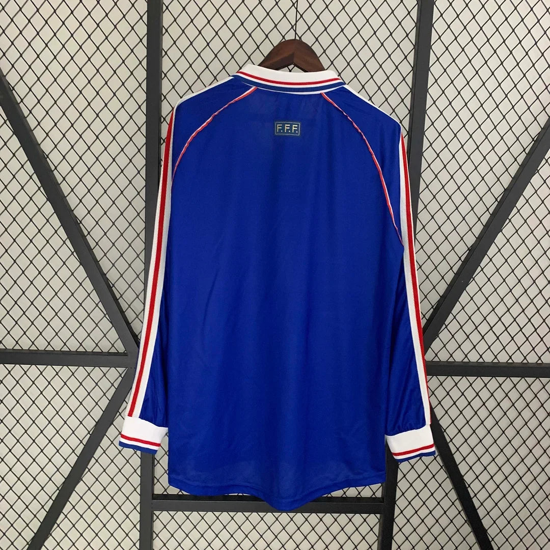 France 1998 Retro Home Long Sleeve Jersey