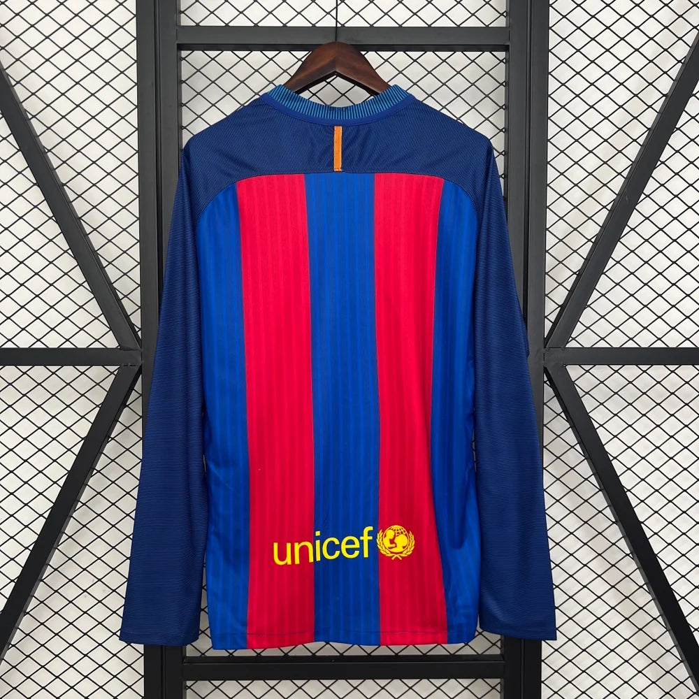 Barcelona 2016/17 Retro Home Long Sleeve Jersey