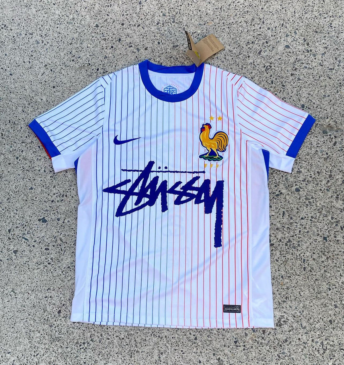 Stüssy x France Blue Stripe Limited Edition Jersey