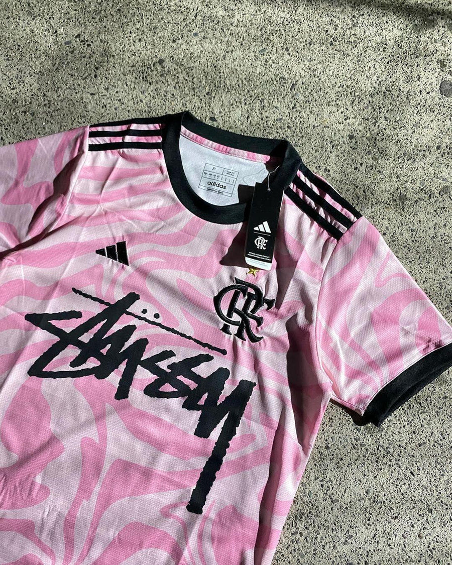 Stüssy x Flamengo Pink & Black Limited Edition Jersey