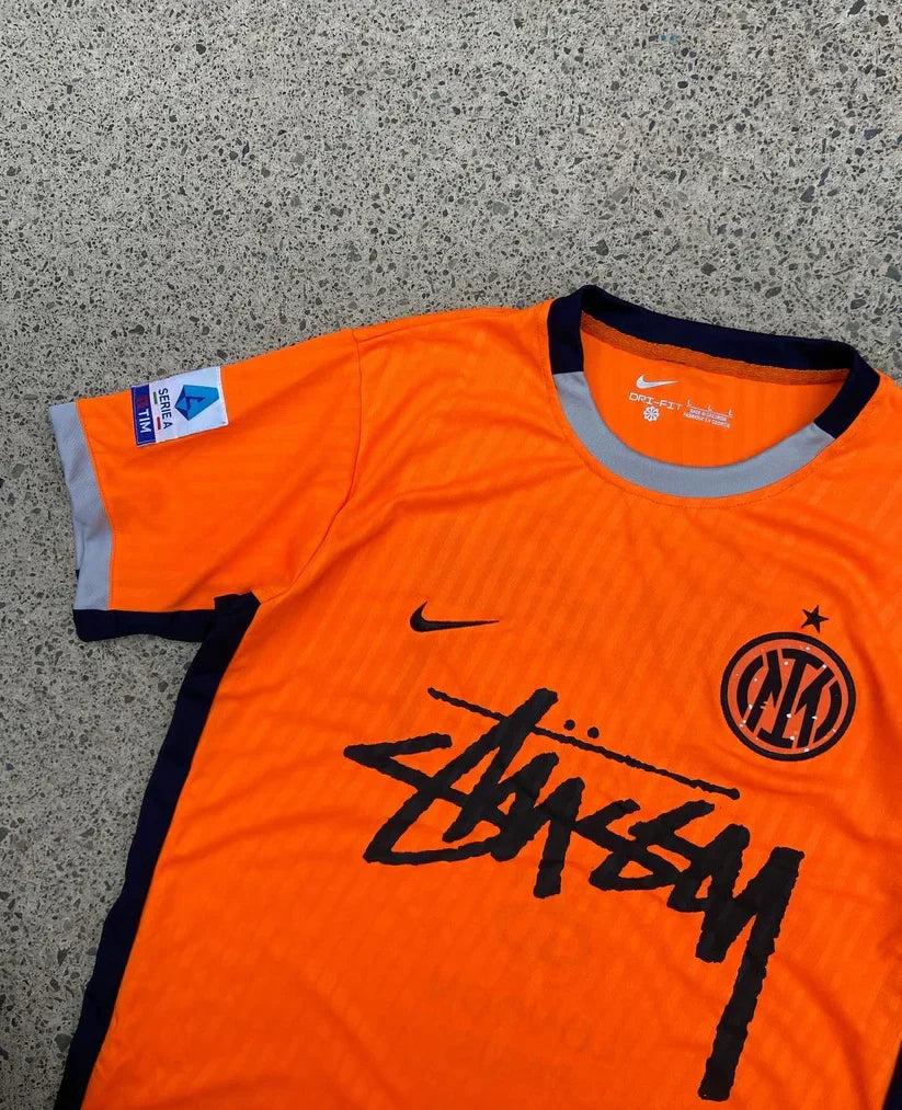 Stüssy x Inter Milan Orange Limited Edition Jersey