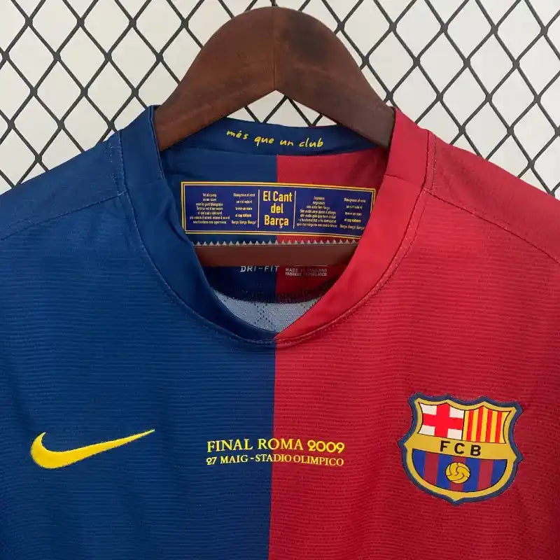 Barcelona 2008/09 Retro Champions League Home Long Sleeve Jersey