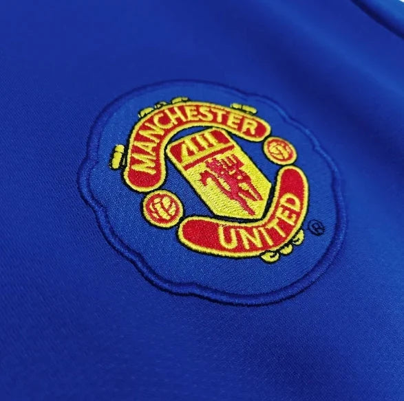 Manchester United 2008/09 Retro Blue Away Long Sleeve Jersey