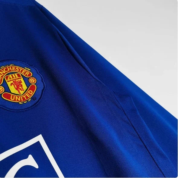 Manchester United 2008/09 Retro Blue Away Long Sleeve Jersey