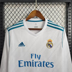 Real Madrid 2017/18 Retro Home Long Sleeve Jersey