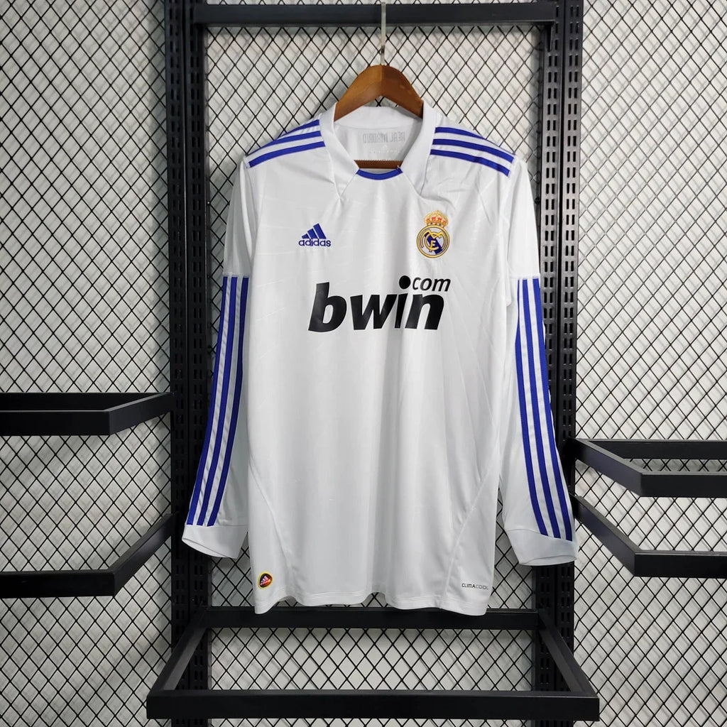 Real Madrid 2010/11 Retro Home Long Sleeve Jersey
