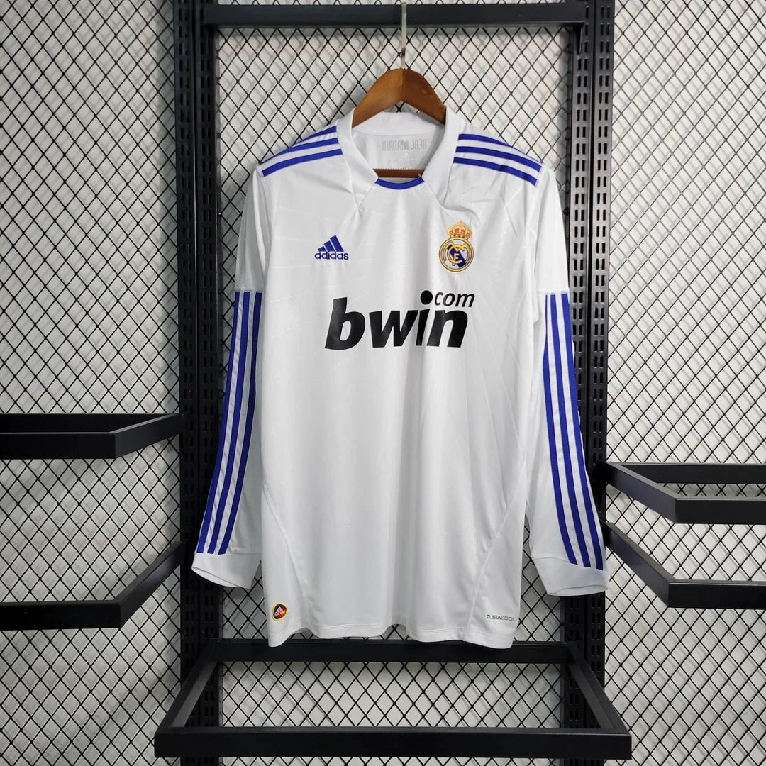 Real Madrid 2010/11 Retro Home Long Sleeve Jersey