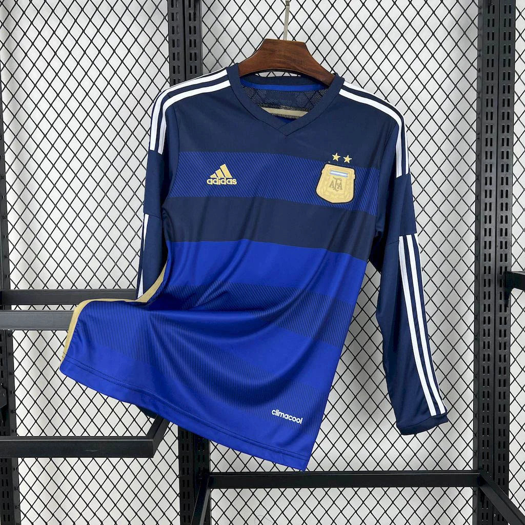 Argentina 2014 Retro Away Long Sleeve Jersey