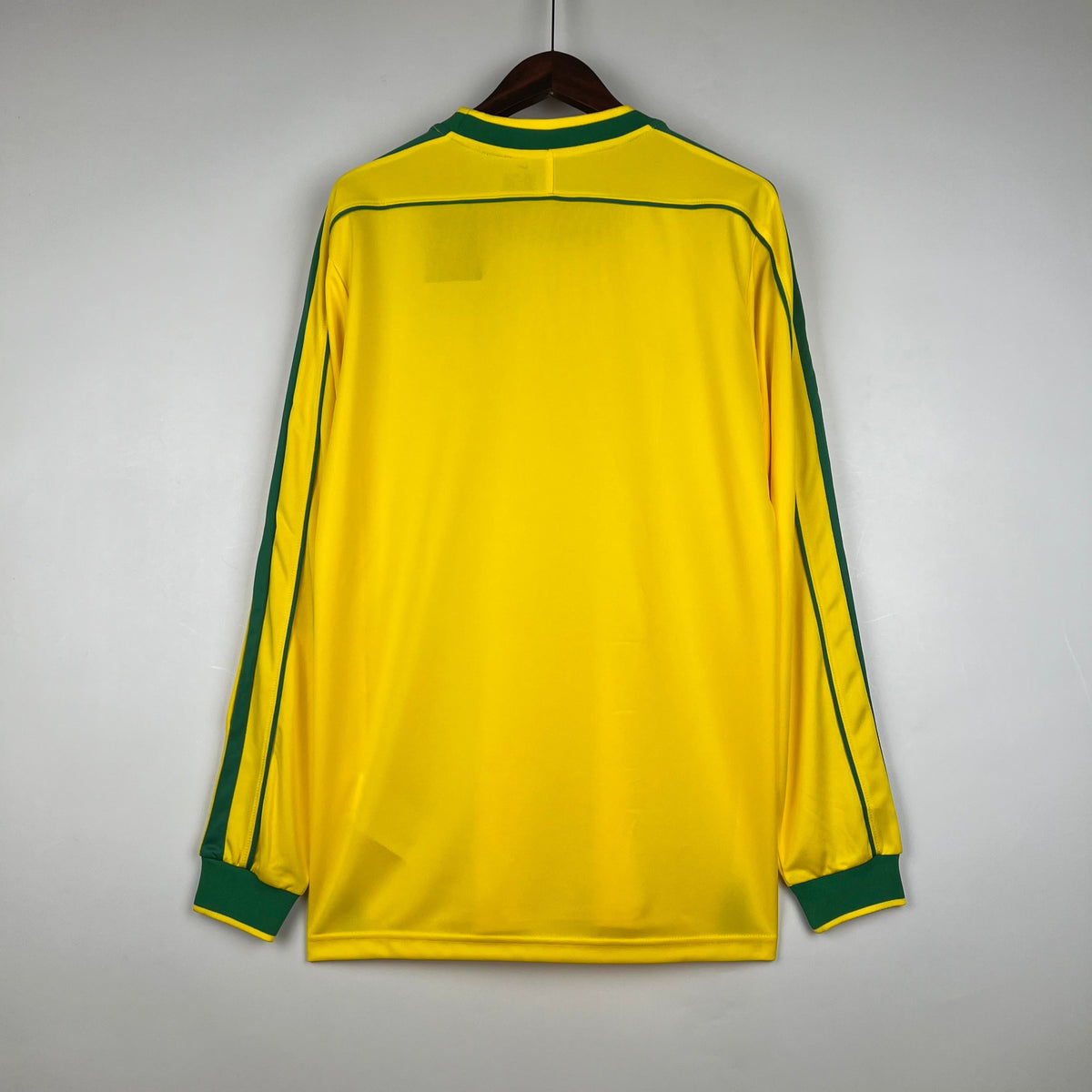 Brazil 1998 Retro Home Long Sleeve Jersey