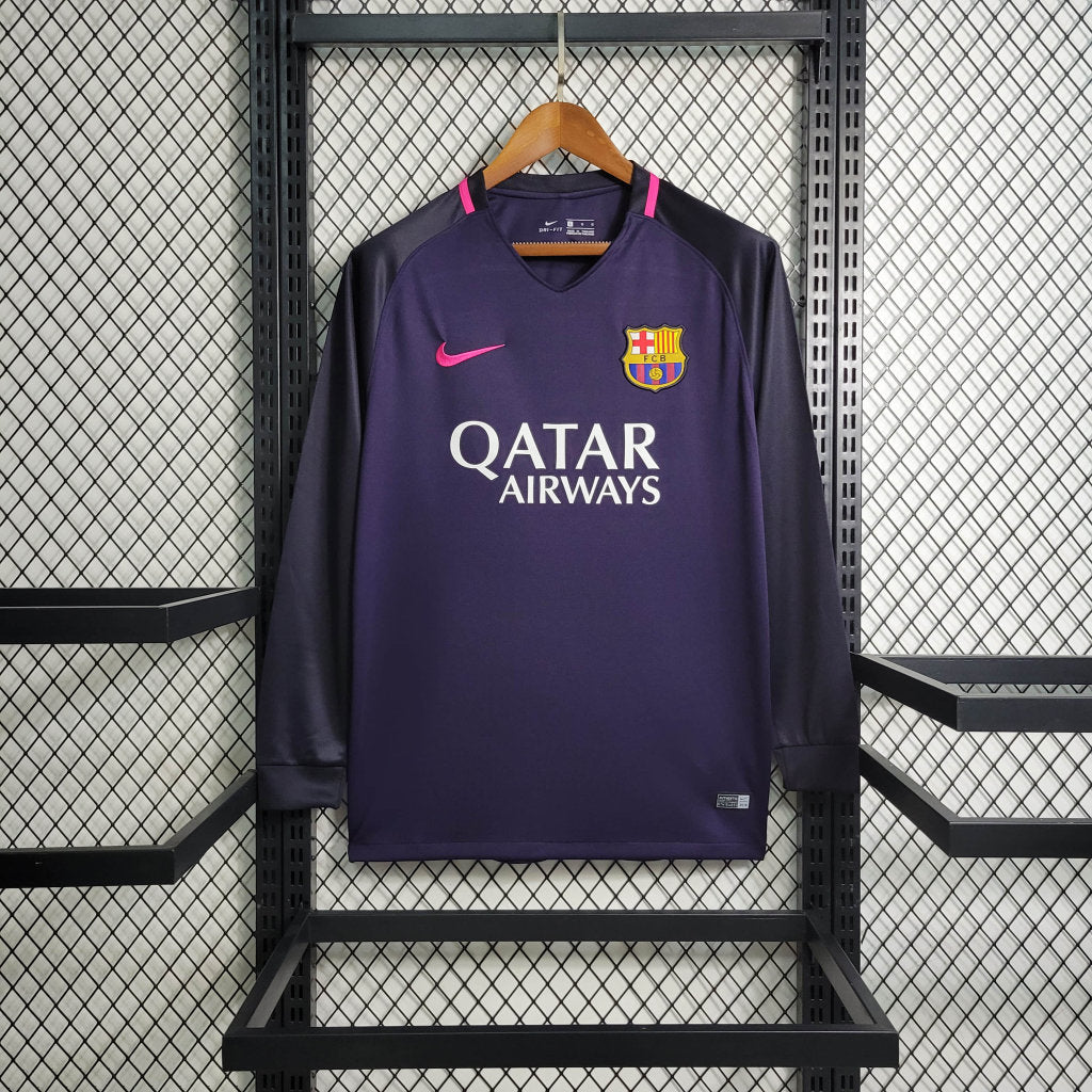 Barcelona 2016/17 Retro Away Long Sleeve Jersey