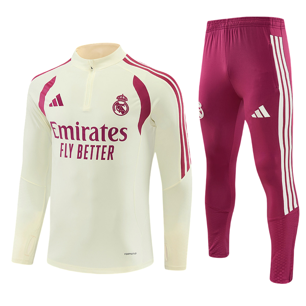 Real Madrid Beige & Pink Tracksuit 2026/27