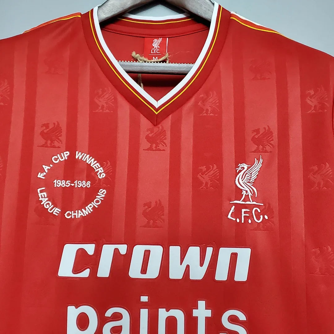 Liverpool 1985/86 Retro FA Cup & League Champions Home Jersey