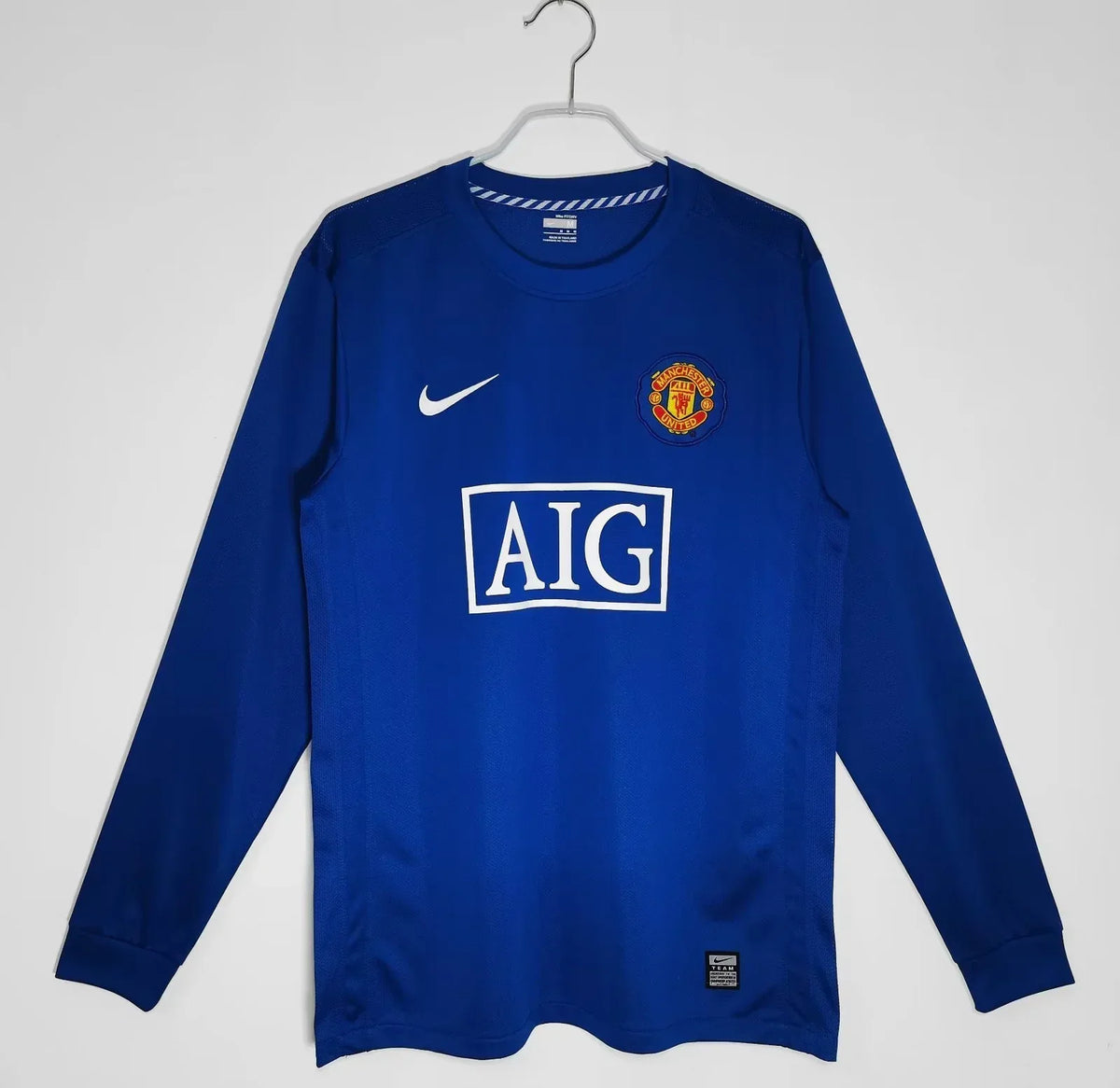 Manchester United 2008/09 Retro Blue Away Long Sleeve Jersey